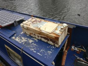 Narrowboat top view