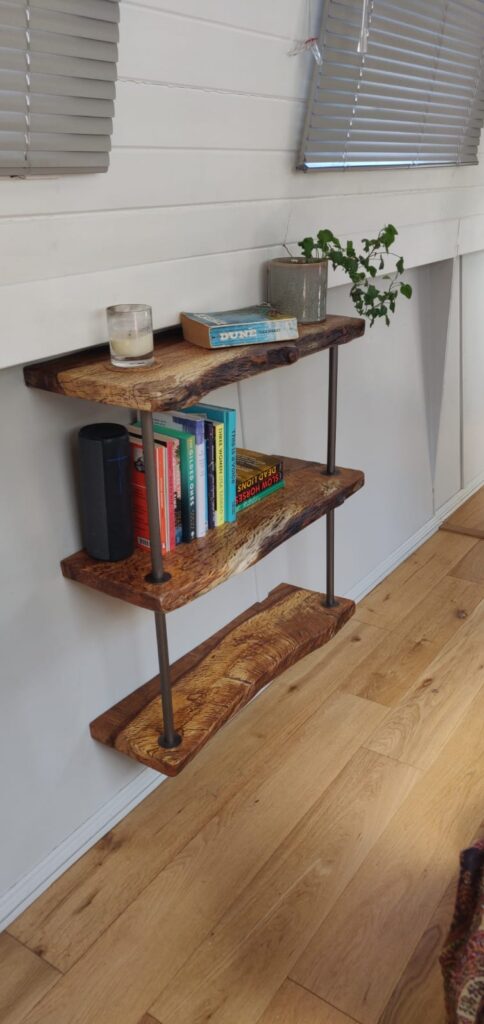 ShelvingUndertheGunwale Cluett Carpentry Shelving is a great under the Gunwale Storage Ideas