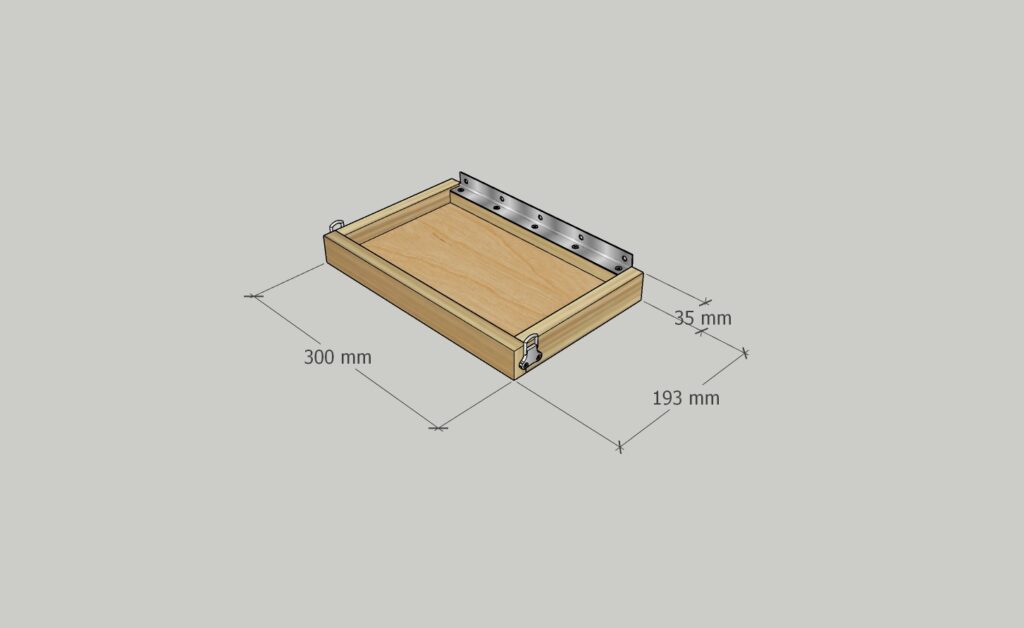 Ellie Shelf Model Small Cluett Carpentry Small Ellie Shelf Diagram with lengths