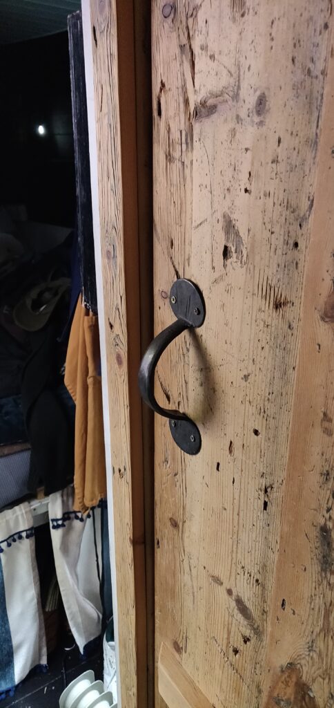 What Wood Pine Cluett Carpentry What Wood Pine door with door handle