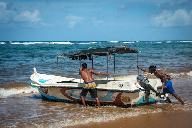 Boat being Launched celebrating Cluett Carpentry online shop launch