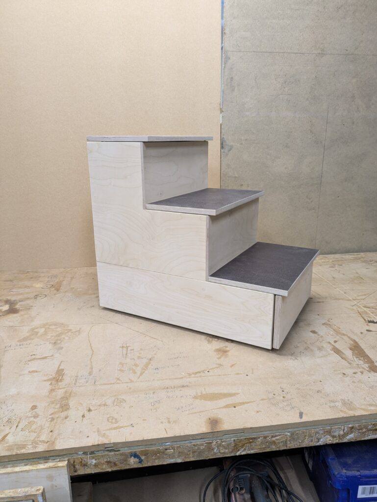 What Wood Birch Ply Steps Side Cluett Carpentry What Wood Birch Ply Steps in Birch Ply side view