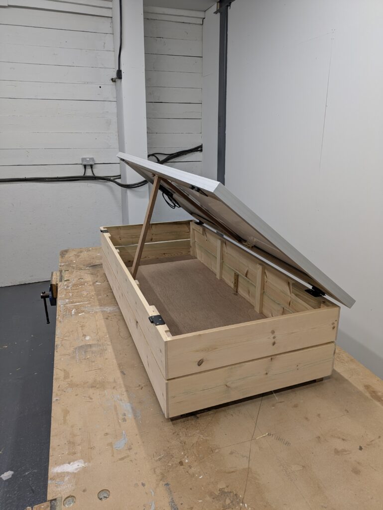 What Wood Pine Cluett Carpentry What Wood Pine solar box front view open
