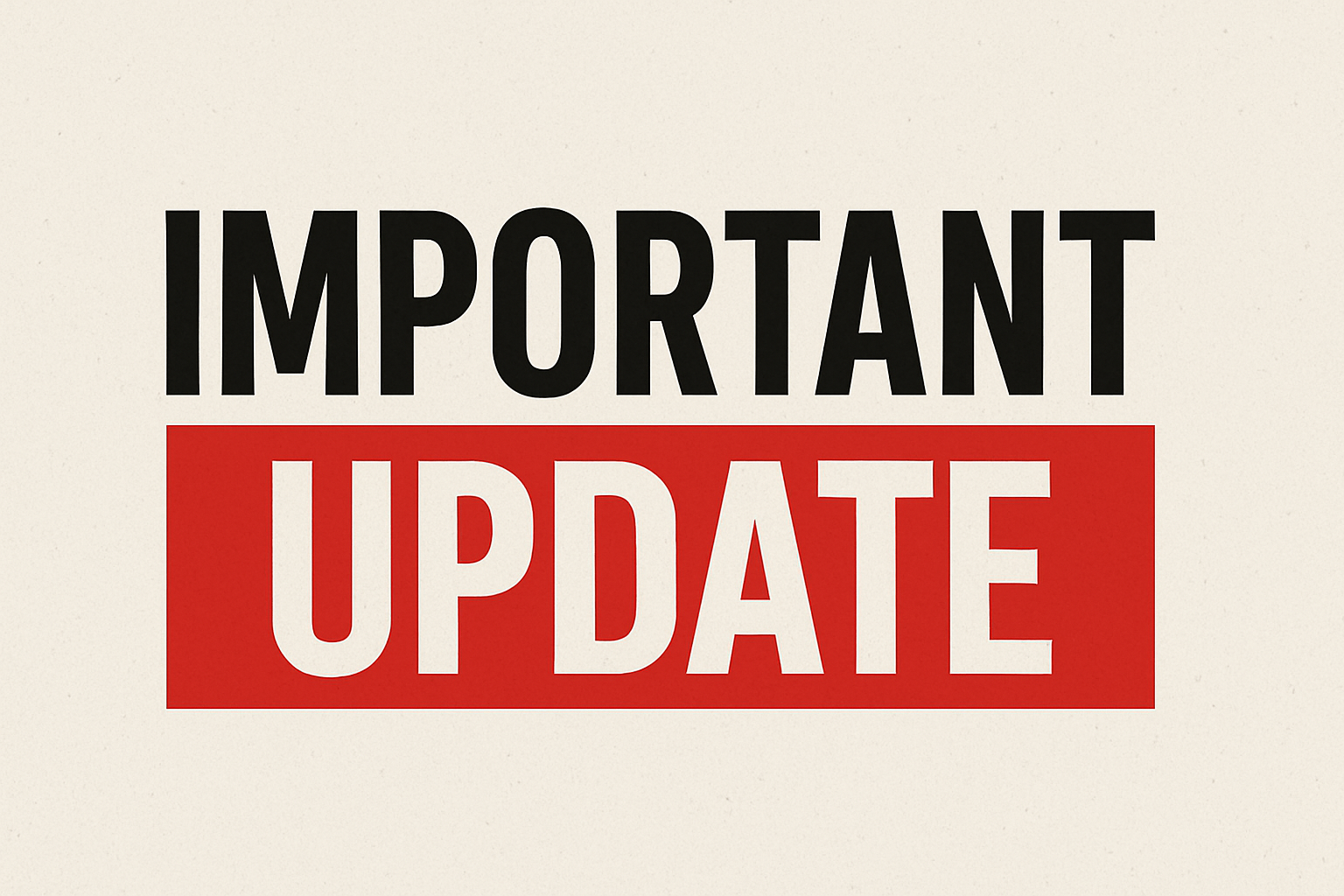 Important Update about Bespoke orders