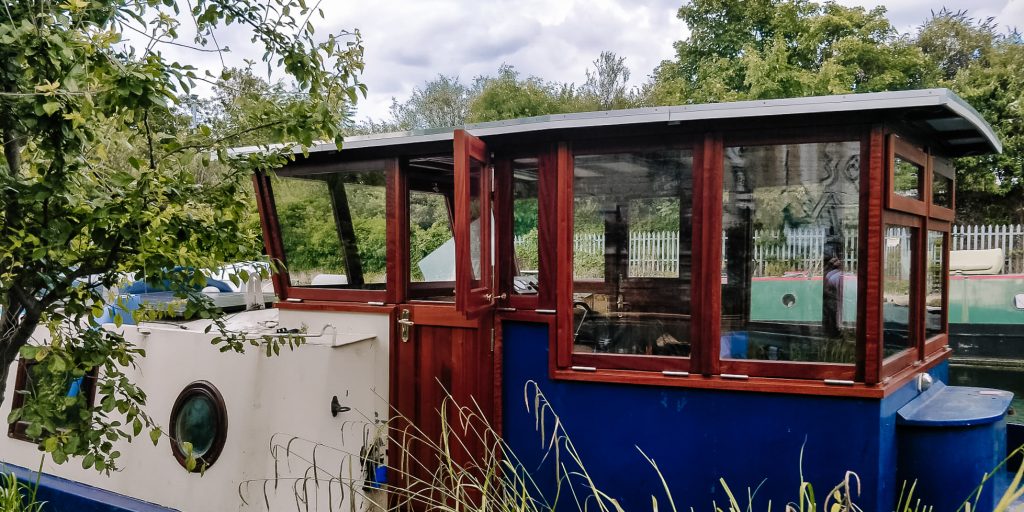 A Wheelhouse with the top half of the door open